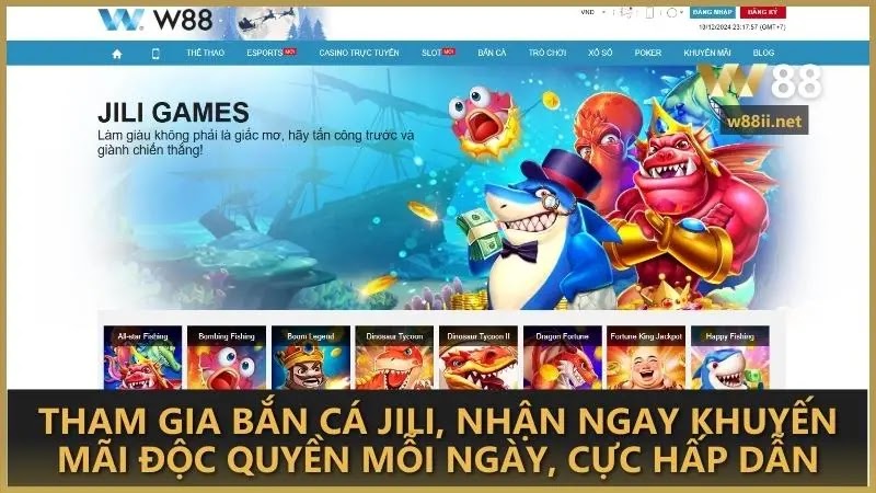 Tham gia Bắn Cá JILI, nhận ngay khuyến mãi độc quyền mỗi ngày, cực hấp dẫn