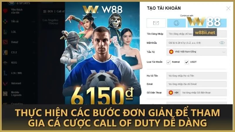 Thực hiện các bước đơn giản để tham gia cá cược Call Of Duty dễ dàng 