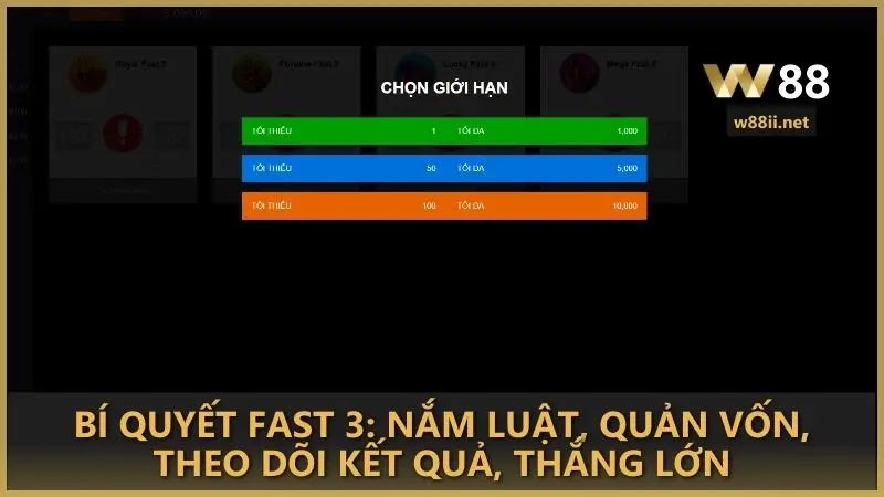 Bí quyết Fast 3: Nắm luật, quản vốn, theo dõi kết quả, thắng lớn