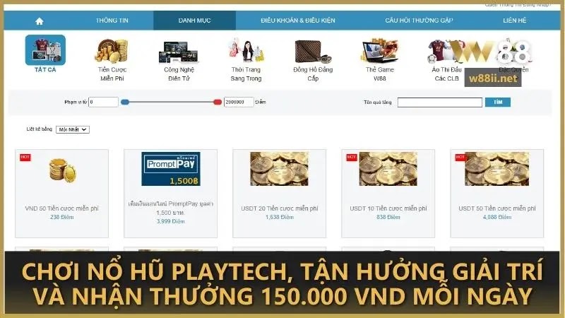 Chơi nổ hũ Playtech, tận hưởng giải trí và nhận thưởng 150.000 VND mỗi ngày