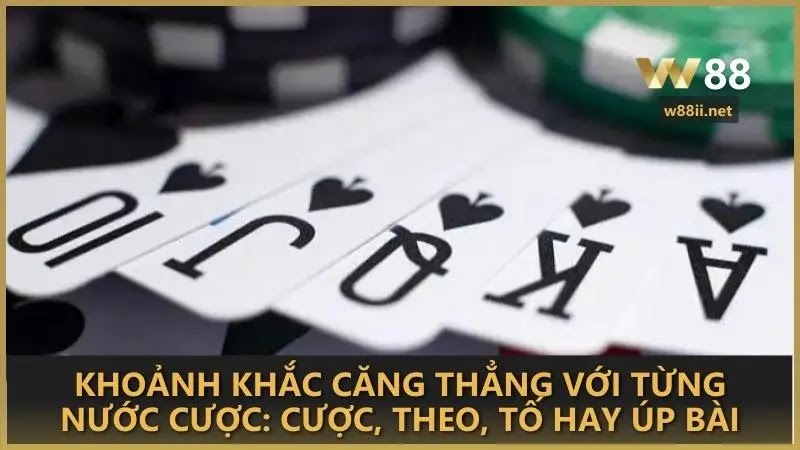 Khoảnh khắc căng thẳng với từng nước cược: cược, theo, tố hay úp bài