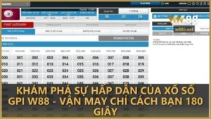 kham pha su hap dan cua xo so gpt van may chi cach ban 180 giay - Khám phá sự hấp dẫn của Xổ Số GPI W88 - Vận may chỉ cách bạn 180 giây