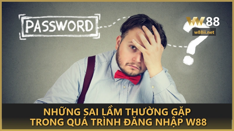 Những sai lầm thường gặp trong quá trình đăng nhập W88